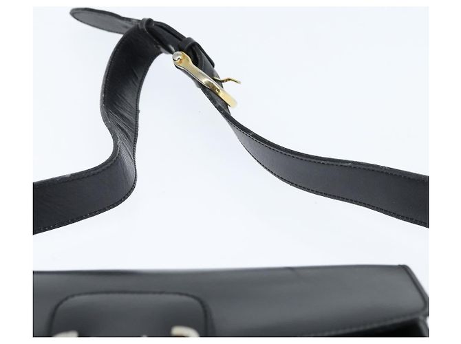 Borsa a Spalla CÉLINE Carrozza in Pelle Nera e Oro Auth bs30594 Nero D'oro - vista 8