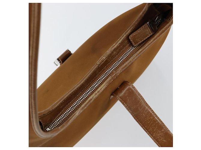 Borsa a Spalla Salvatore Ferragamo in Nylon Marrone Argento Autentica hk3129 - vista 16