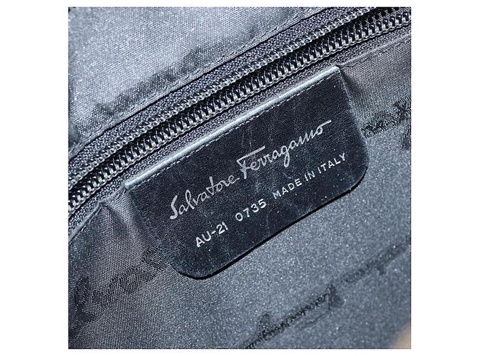 Borsa a Spalla Salvatore Ferragamo in Nylon Marrone Argento Autentica hk3129 - vista 18