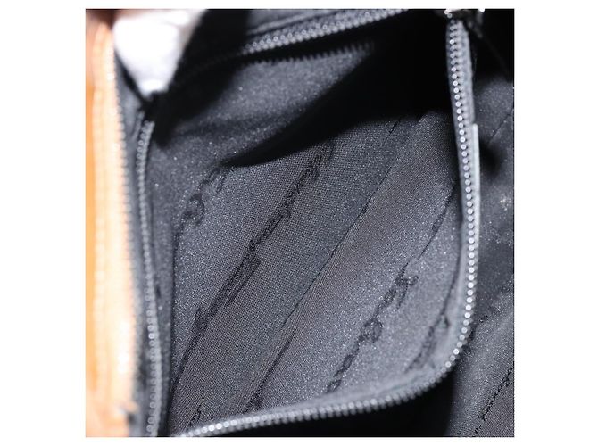 Borsa a Spalla Salvatore Ferragamo in Nylon Marrone Argento Autentica hk3129 - vista 22