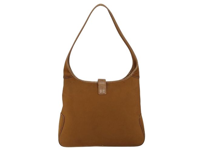 Borsa a Spalla Salvatore Ferragamo in Nylon Marrone Argento Autentica hk3129 - vista 3
