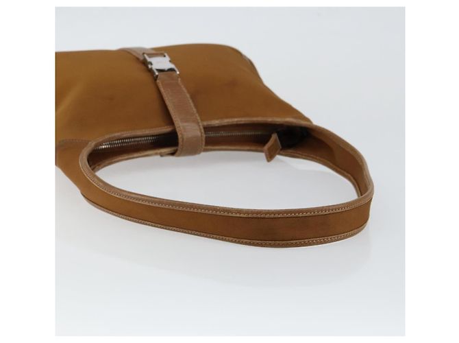 Borsa a Spalla Salvatore Ferragamo in Nylon Marrone Argento Autentica hk3129 - vista 7