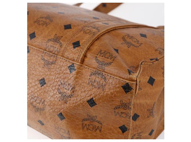 Borsa tote MCM Logogram Vicetos in pelle PVC marrone e oro Auth BA6608 D'oro - vista 12