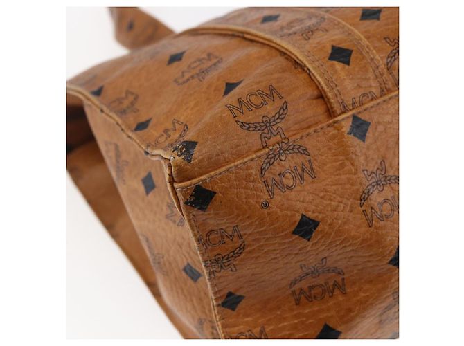 Borsa tote MCM Logogram Vicetos in pelle PVC marrone e oro Auth BA6608 D'oro - vista 13