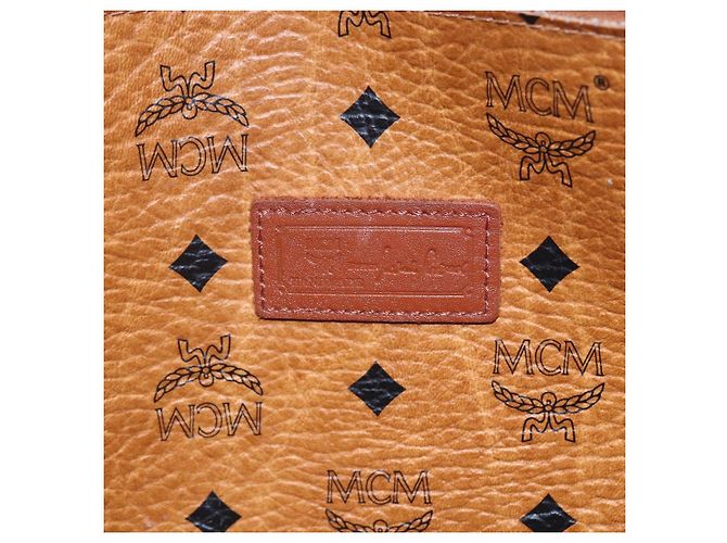 Borsa tote MCM Logogram Vicetos in pelle PVC marrone e oro Auth BA6608 D'oro - vista 16