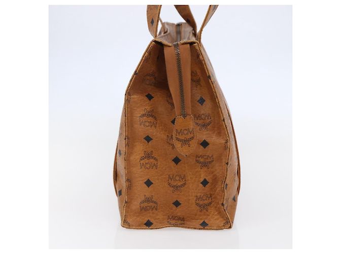 Borsa tote MCM Logogram Vicetos in pelle PVC marrone e oro Auth BA6608 D'oro - vista 5