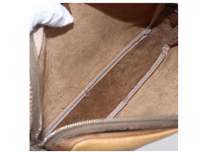 LOEWE Borsa Clutch Anagram in Pelle Beige Auth bs30633 - vista 12