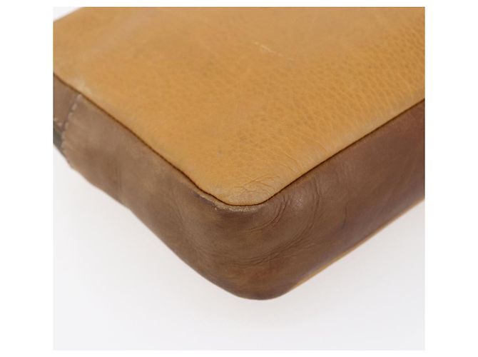 LOEWE Borsa Clutch Anagram in Pelle Beige Auth bs30633 - vista 16