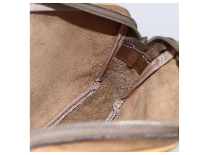 LOEWE Borsa Clutch Anagram in Pelle Beige Auth bs30633 - vista 18
