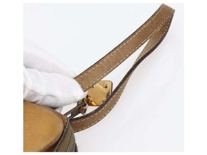LOEWE Borsa Clutch Anagram in Pelle Beige Auth bs30633 - vista 7