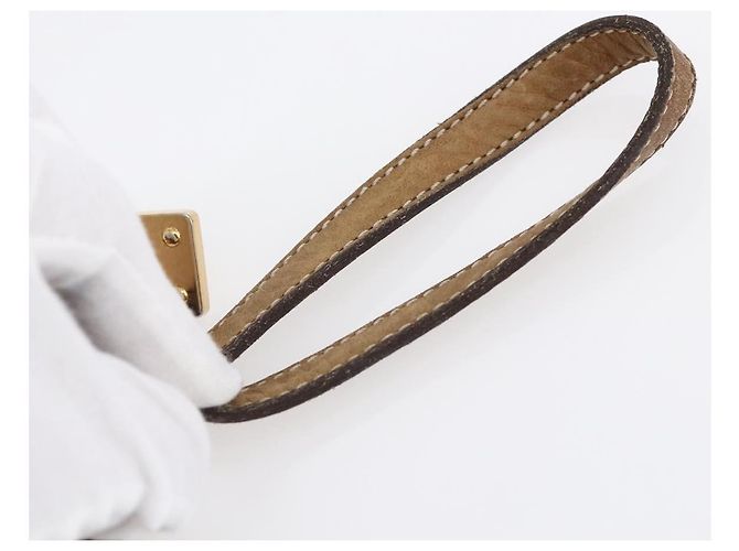 LOEWE Borsa Clutch Anagram in Pelle Beige Auth bs30633 - vista 8