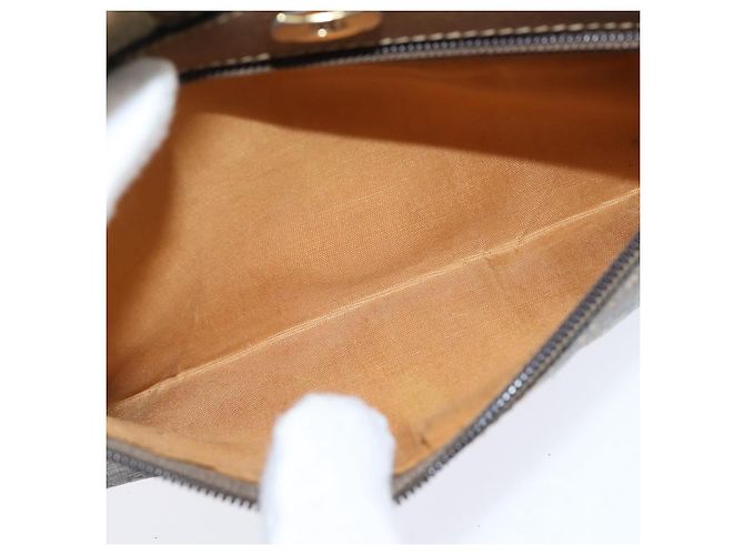 Borsa Sherry Line GG Supreme Web di GUCCI in PVC beige e oro 56 02 004 Auth BA7480 D'oro - vista 11