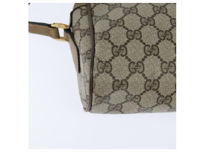 Borsa Sherry Line GG Supreme Web di GUCCI in PVC beige e oro 56 02 004 Auth BA7480 D'oro - vista 15