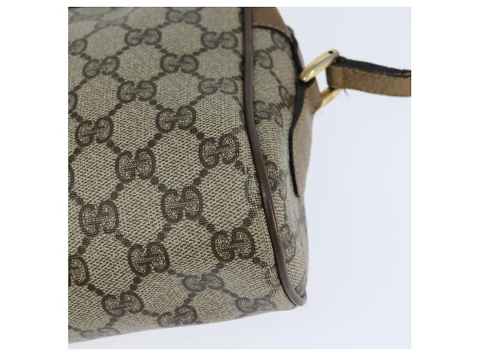 Borsa Sherry Line GG Supreme Web di GUCCI in PVC beige e oro 56 02 004 Auth BA7480 D'oro - vista 16
