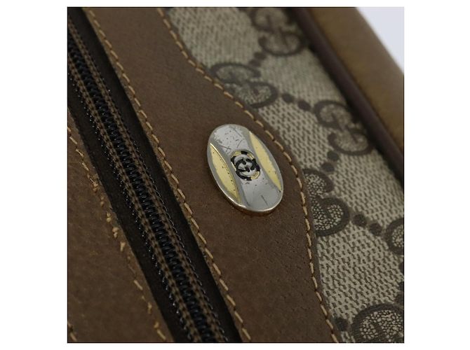 Borsa Sherry Line GG Supreme Web di GUCCI in PVC beige e oro 56 02 004 Auth BA7480 D'oro - vista 17