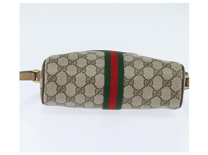 Borsa Sherry Line GG Supreme Web di GUCCI in PVC beige e oro 56 02 004 Auth BA7480 D'oro - vista 5