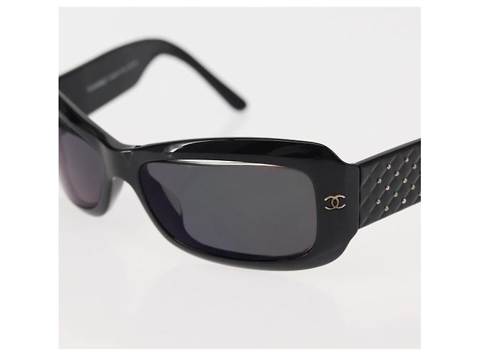Gafas de sol CHANEL COCO de plástico 3Set Negro CC Auth bs29544 - vista 10