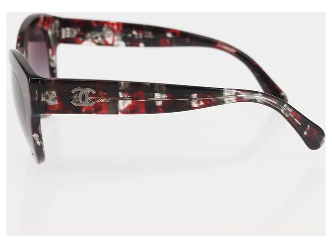Gafas de sol CHANEL COCO de plástico 3Set Negro CC Auth bs29544 - vista 6