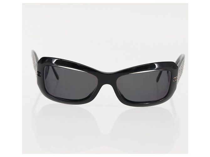 Gafas de sol CHANEL COCO de plástico 3Set Negro CC Auth bs29544 - vista 7