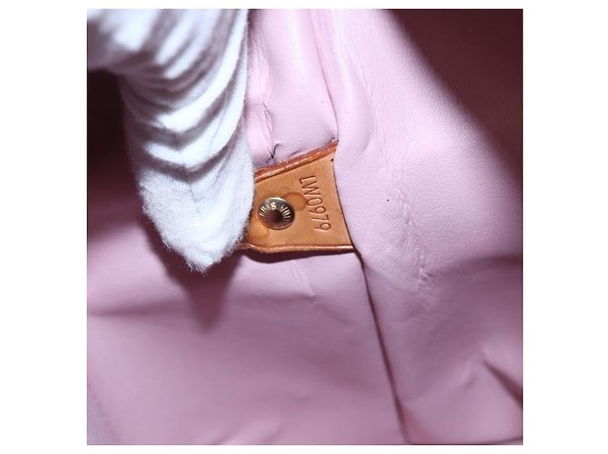 LOUIS VUITTON Borsa a Mano Monogram Vernis Houston Rosa M91054 LV Auth BA7433 Marrone - vista 12