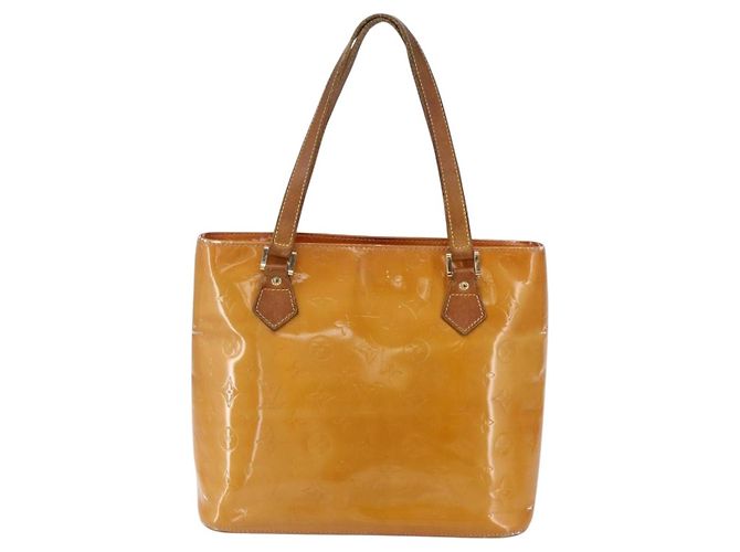 LOUIS VUITTON Borsa a Mano Monogram Vernis Houston Rosa M91054 LV Auth BA7433 Marrone - vista 13