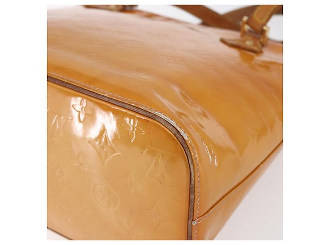 LOUIS VUITTON Borsa a Mano Monogram Vernis Houston Rosa M91054 LV Auth BA7433 Marrone - vista 16