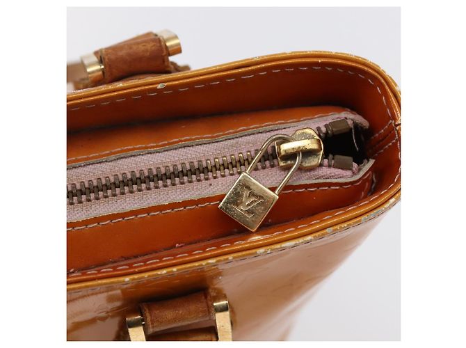 LOUIS VUITTON Borsa a Mano Monogram Vernis Houston Rosa M91054 LV Auth BA7433 Marrone - vista 18