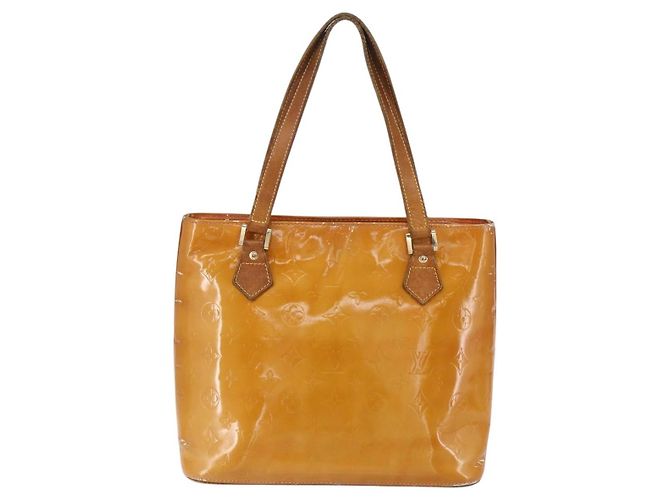 LOUIS VUITTON Borsa a Mano Monogram Vernis Houston Rosa M91054 LV Auth BA7433 Marrone - vista 2