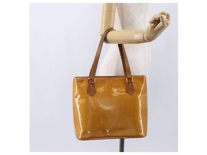 LOUIS VUITTON Borsa a Mano Monogram Vernis Houston Rosa M91054 LV Auth BA7433 Marrone - vista 24