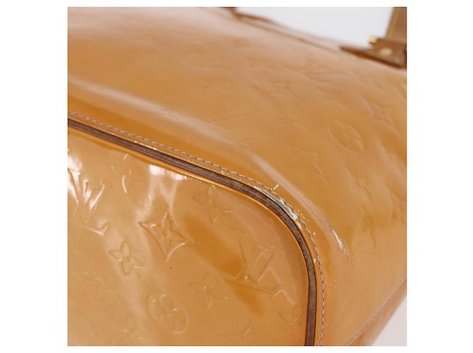 LOUIS VUITTON Borsa a Mano Monogram Vernis Houston Rosa M91054 LV Auth BA7433 Marrone - vista 8