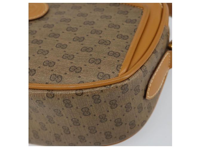 Borsa a Spalla Micro GG Canvas Gucci in Pelle PVC Beige Auth ki6001 - vista 10