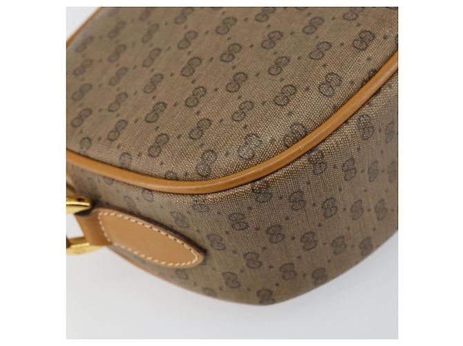 Borsa a Spalla Micro GG Canvas Gucci in Pelle PVC Beige Auth ki6001 - vista 13