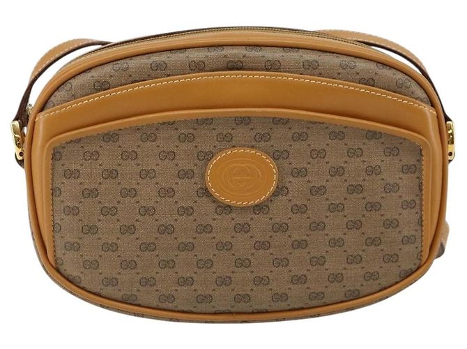 Borsa a Spalla Micro GG Canvas Gucci in Pelle PVC Beige Auth ki6001 - vista 2