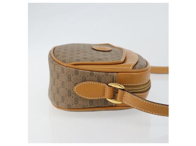 Borsa a Spalla Micro GG Canvas Gucci in Pelle PVC Beige Auth ki6001 - vista 4