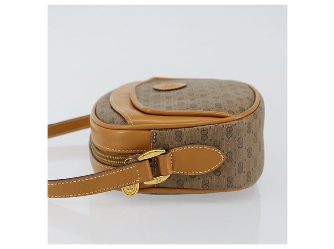 Borsa a Spalla Micro GG Canvas Gucci in Pelle PVC Beige Auth ki6001 - vista 5