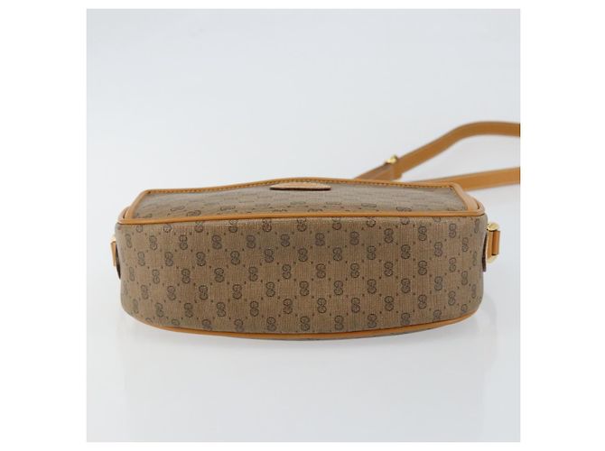 Borsa a Spalla Micro GG Canvas Gucci in Pelle PVC Beige Auth ki6001 - vista 9