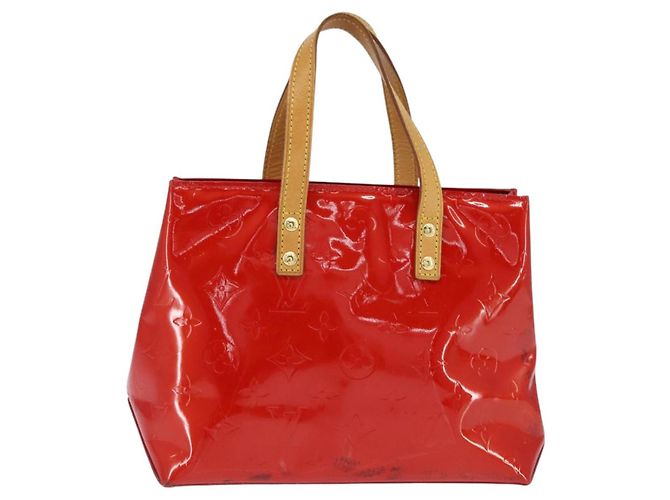 LOUIS VUITTON Monogram Vernis Reade PM Borsa a Mano Rossa M91088 LV Auth 147089 Rosso - vista 13