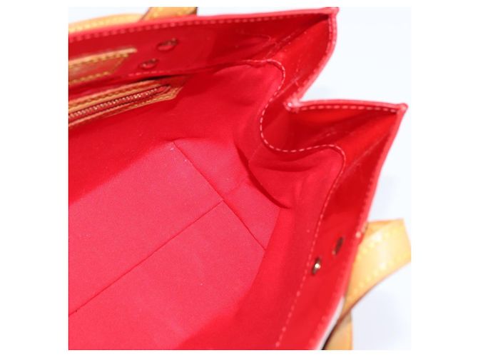 LOUIS VUITTON Monogram Vernis Reade PM Borsa a Mano Rossa M91088 LV Auth 147089 Rosso - vista 17