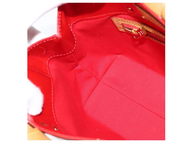 LOUIS VUITTON Monogram Vernis Reade PM Borsa a Mano Rossa M91088 LV Auth 147089 Rosso - vista 18