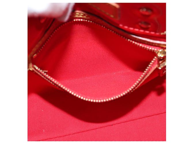 LOUIS VUITTON Monogram Vernis Reade PM Borsa a Mano Rossa M91088 LV Auth 147089 Rosso - vista 19