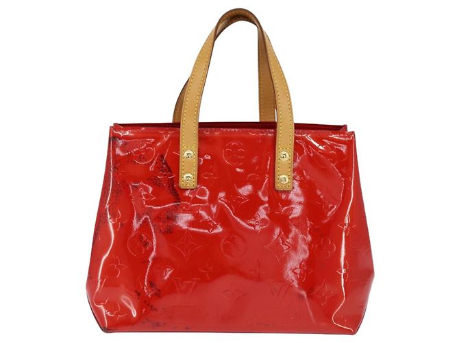 LOUIS VUITTON Monogram Vernis Reade PM Borsa a Mano Rossa M91088 LV Auth 147089 Rosso - vista 2