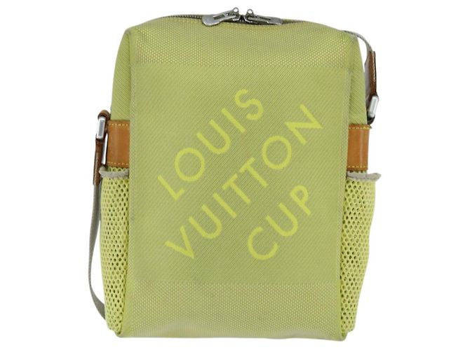 LOUIS VUITTON Borsa Weatherly LV Cup Damier Geant Gialla M80636 LV Auth bs30618 Giallo - vista 13