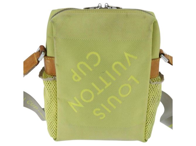 LOUIS VUITTON Borsa Weatherly LV Cup Damier Geant Gialla M80636 LV Auth bs30618 Giallo - vista 2
