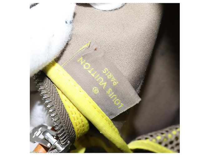 LOUIS VUITTON Borsa Weatherly LV Cup Damier Geant Gialla M80636 LV Auth bs30618 Giallo - vista 20