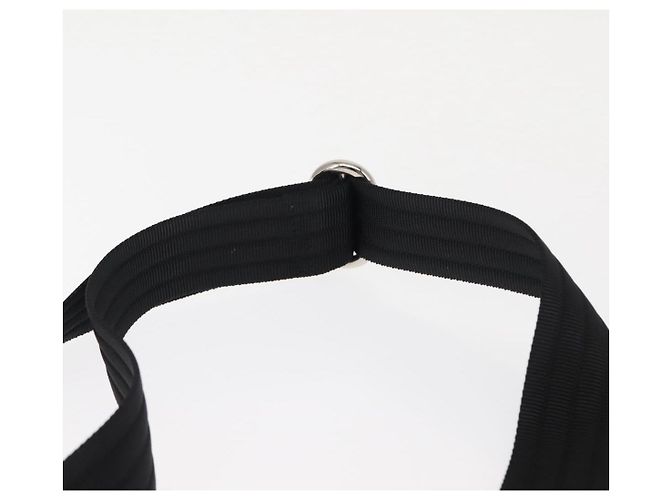 Bolsa de Ombro Gancini Emalhe Preta Auth BA6810 de Salvatore Ferragamo Preto - vista 8