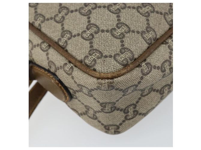 Borsa a spalla GUCCI GG Plus Supreme PVC Beige Oro Auth ep11624 D'oro - vista 16