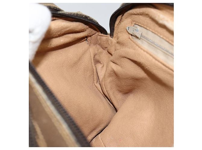 Borsa a spalla GUCCI GG Plus Supreme PVC Beige Oro Auth ep11624 D'oro - vista 21