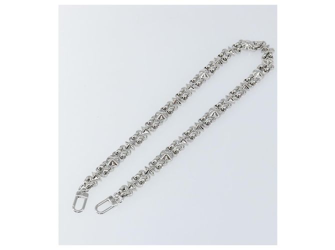 LOUIS VUITTON Cinghia a Spalla in Catena Metal 25,6"" Argento LV Auth 150641 - vista 2