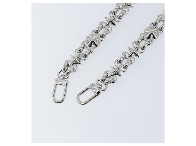 LOUIS VUITTON Cinghia a Spalla in Catena Metal 25,6"" Argento LV Auth 150641 - vista 3