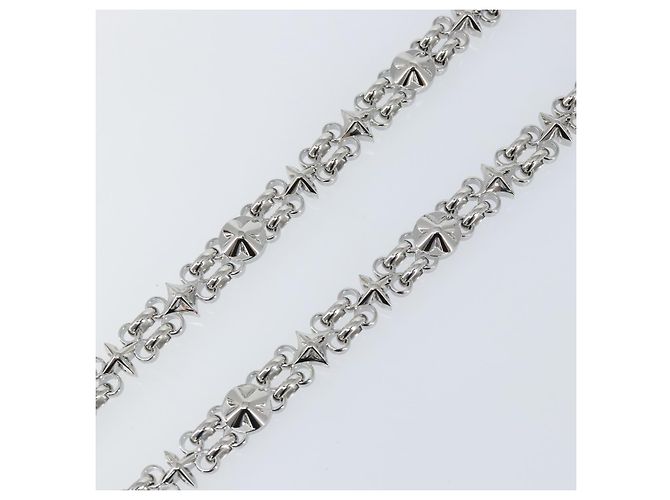 LOUIS VUITTON Cinghia a Spalla in Catena Metal 25,6"" Argento LV Auth 150641 - vista 4